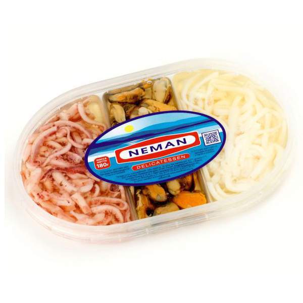 Коктейль из морепродуктов в масле 200 г Neman