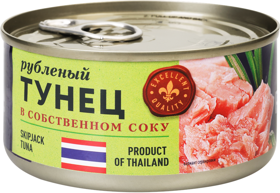 Тунец для салата рубленый в собственном соку (Таиланд)